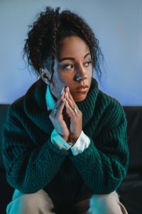 Anxious person